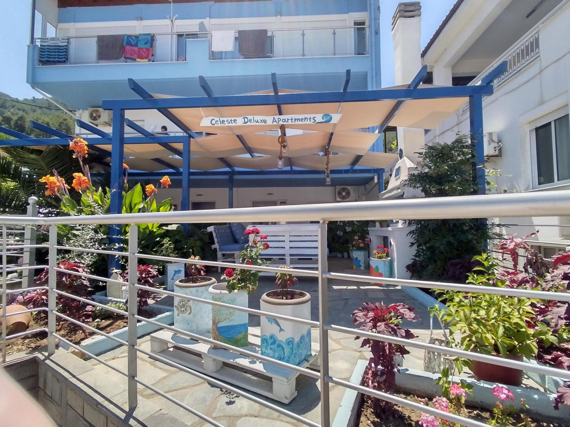 Celeste Deluxe Apartments Skala Potamia  Bagian luar foto